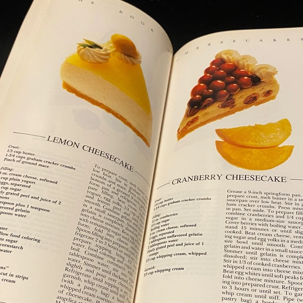 Vintage Cheesecake Cookbook with Colorful Cover